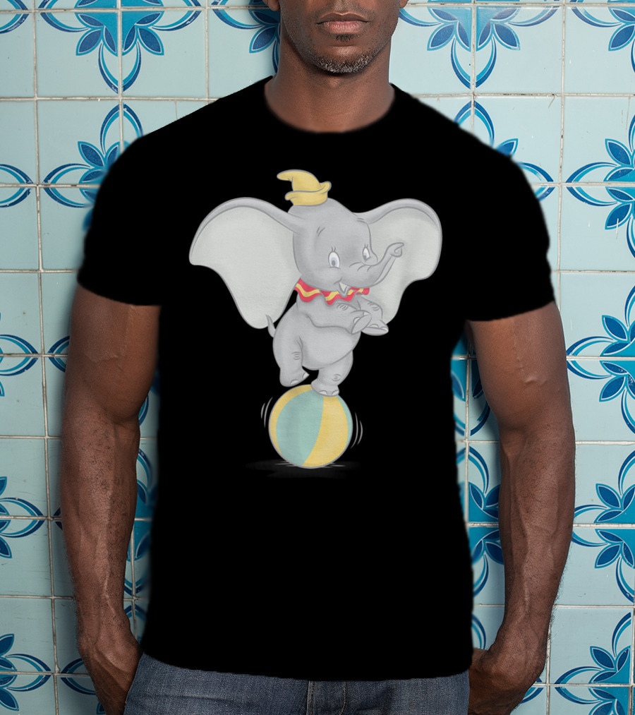 Disney Dumbo Balancing On Ball Watercolor T-Shirt