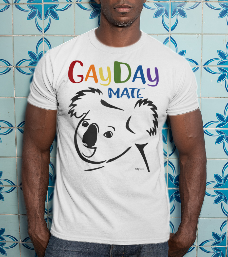 Australian Rainbow Koala Gay Day Mate Greeting T-Shirt