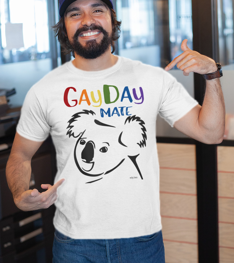 Australian Rainbow Koala Gay Day Mate Greeting T-Shirt