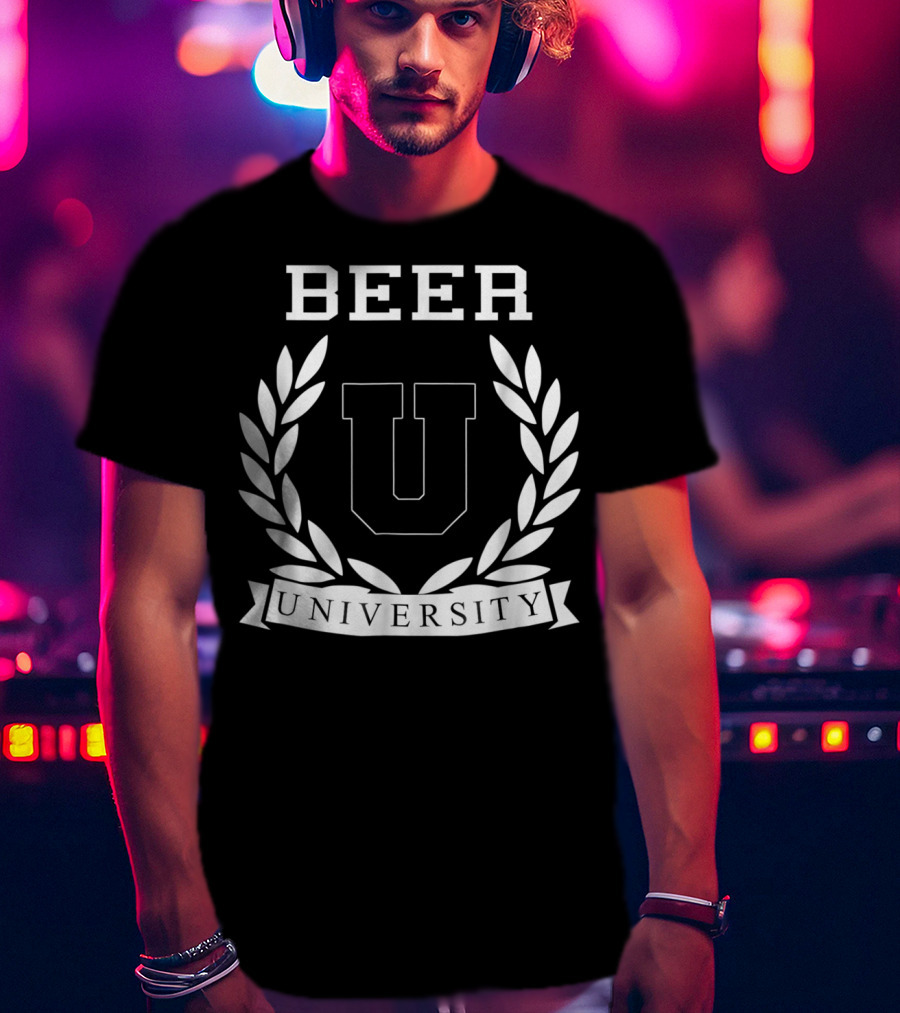 Beer University U Laurel Crest College Drinking T-Shirt