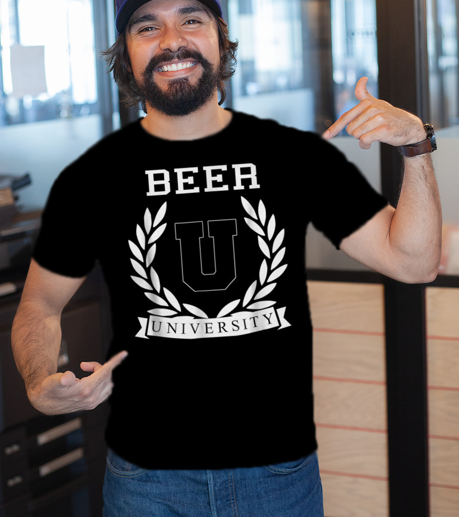 Beer University U Laurel Crest College Drinking T-Shirt