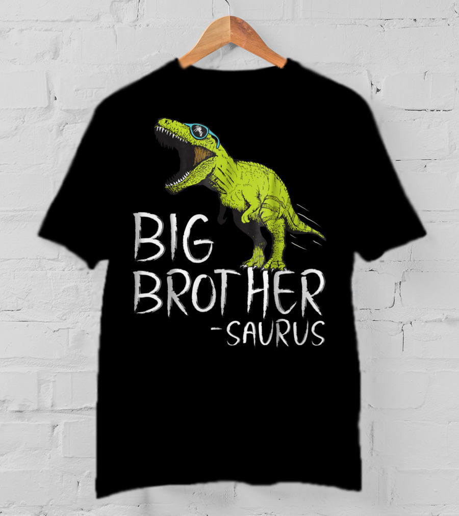 Big Brother Saurus Dinosaur With Sunglasses T-Shirt
