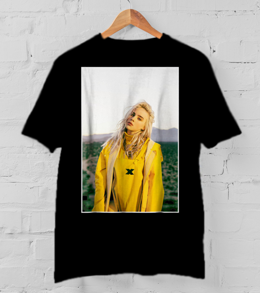Billie Eilish Yellow Outfit Desert Photo T-Shirt