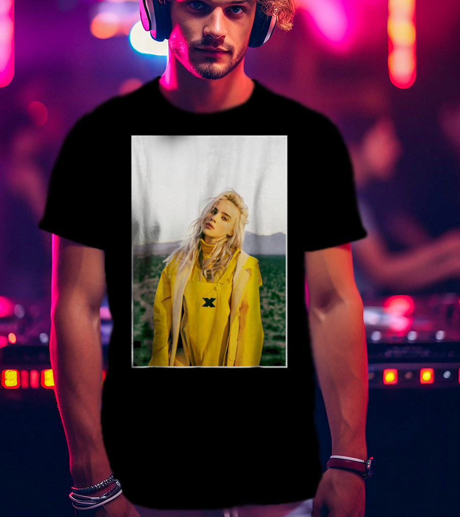 Billie Eilish Yellow Outfit Desert Photo T-Shirt