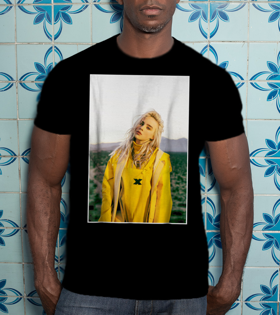 Billie Eilish Yellow Outfit Desert Photo T-Shirt