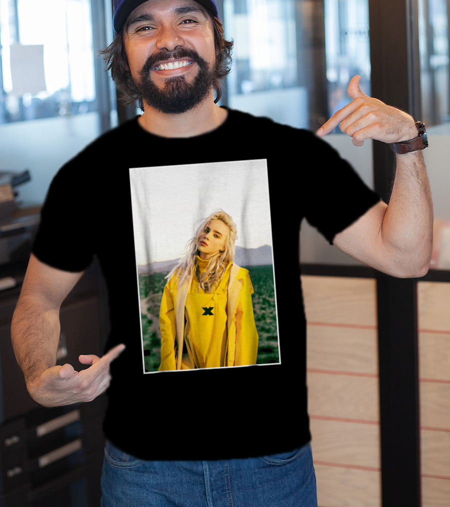 Billie Eilish Yellow Outfit Desert Photo T-Shirt