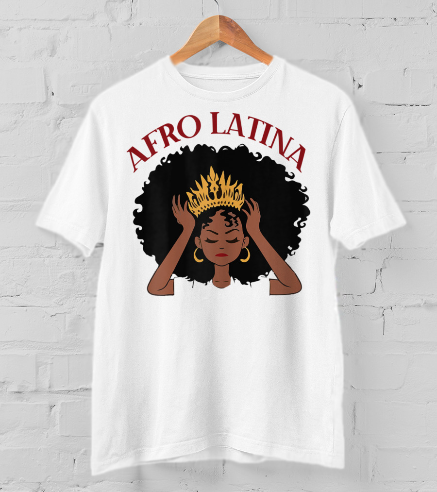 Afro Latina Black Women History Month Crown T-Shirt
