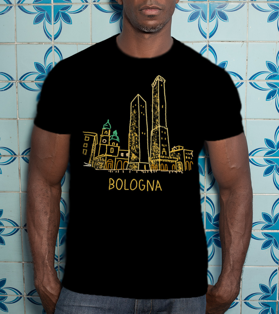 Bologna City Skyline Two Towers T-Shirt