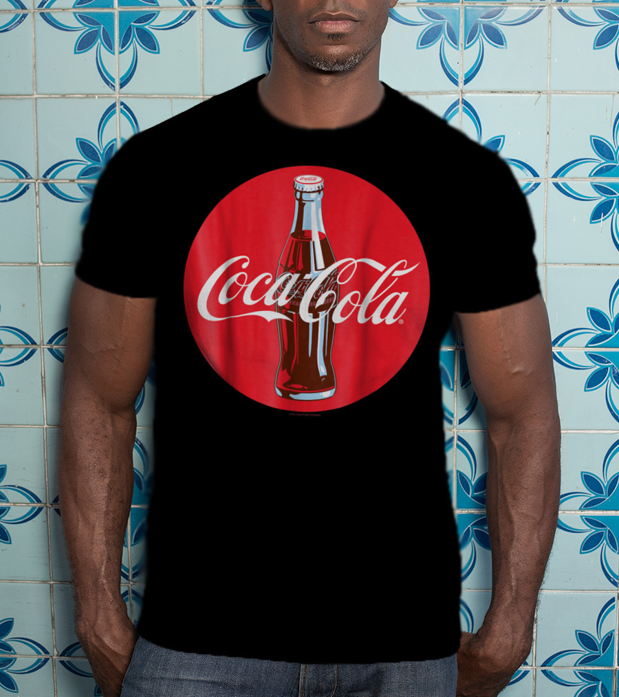 Coca Cola Classic Glass Bottle Red Circle T-Shirt