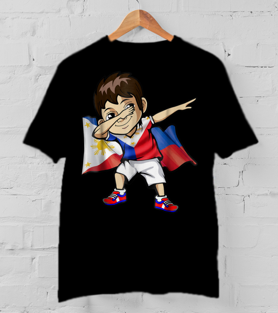 Dabbing Boy Philippine Flag Filipino Meme Jersey T-Shirt