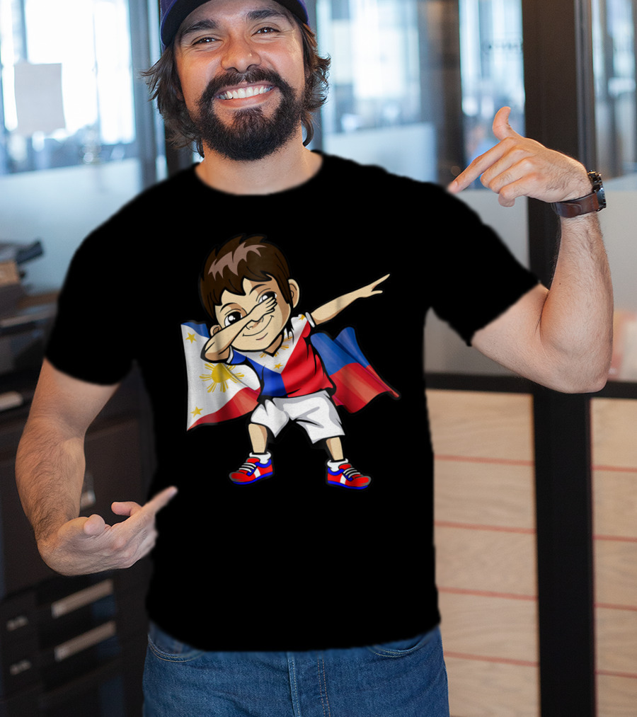 Dabbing Boy Philippine Flag Filipino Meme Jersey T-Shirt