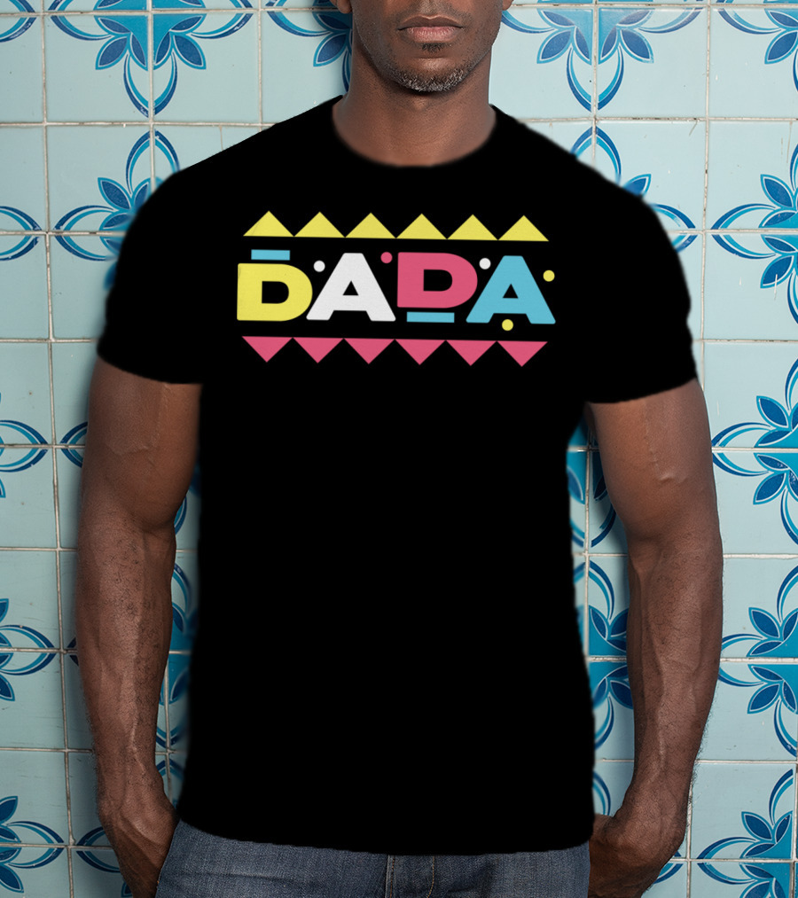 Dada Daddy Special From Daughter Colorful Geometric T-Shirt