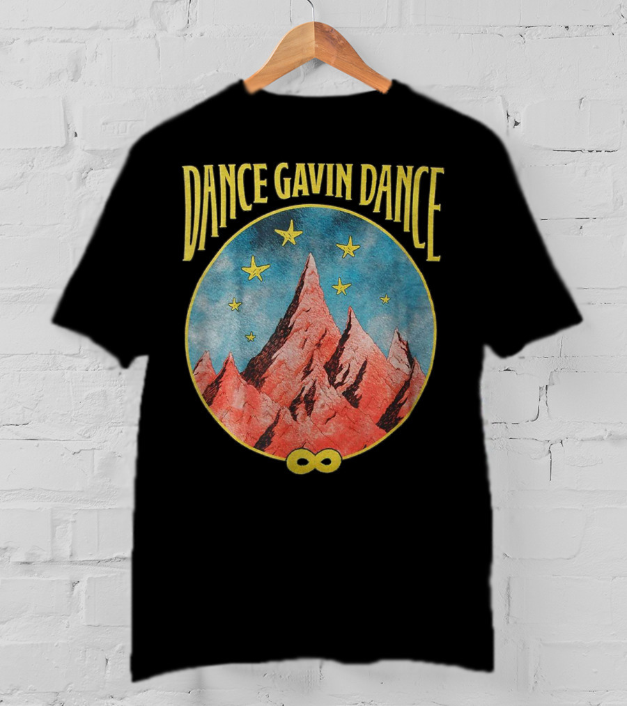 Dance Gavin Dance Infinity Red Mountain And Yellow Stars T-Shirt