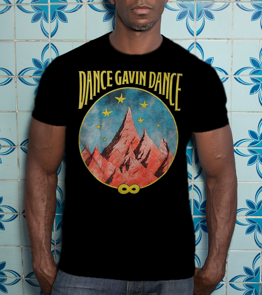 Dance Gavin Dance Infinity Red Mountain And Yellow Stars T-Shirt