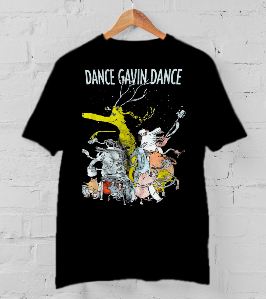 Dance Gavin Dance Animal Band Parade With Yellow Stag T-Shirt