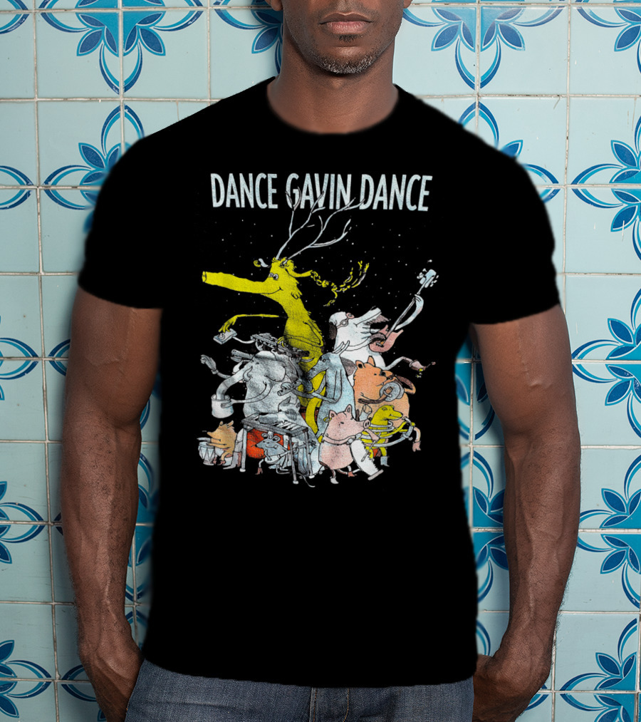 Dance Gavin Dance Animal Band Parade With Yellow Stag T-Shirt