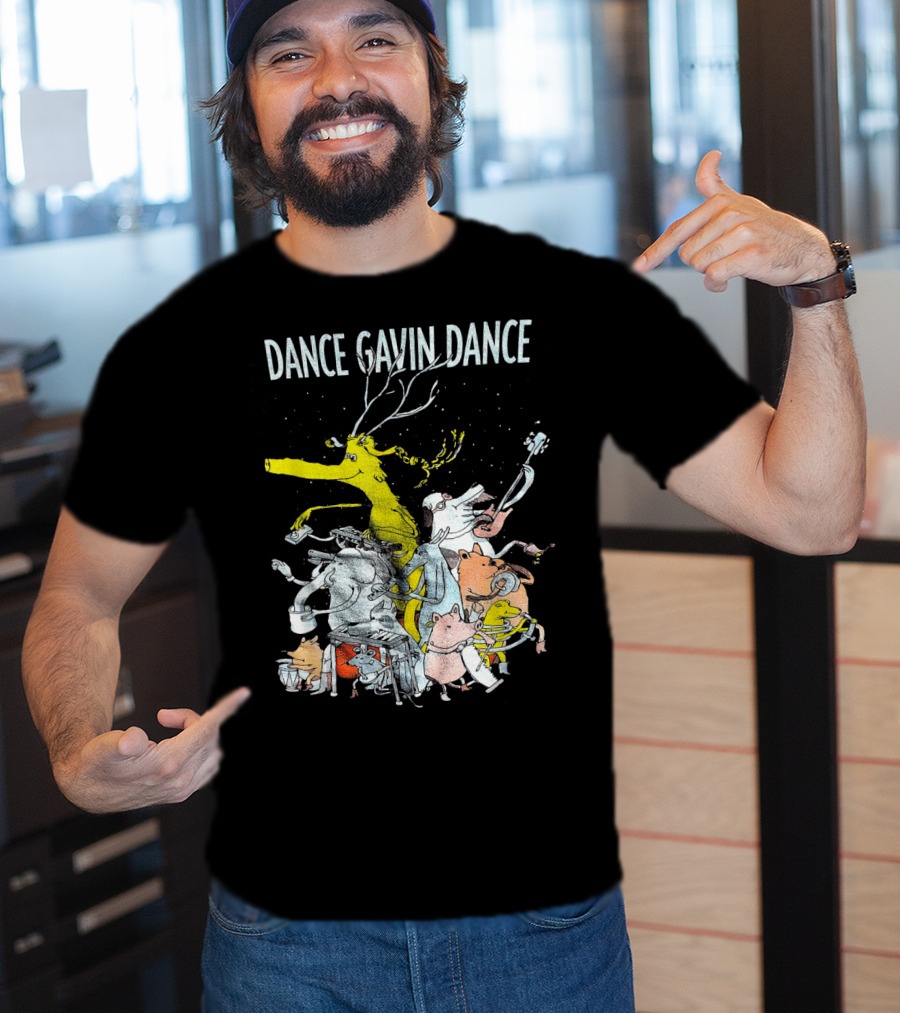 Dance Gavin Dance Animal Band Parade With Yellow Stag T-Shirt
