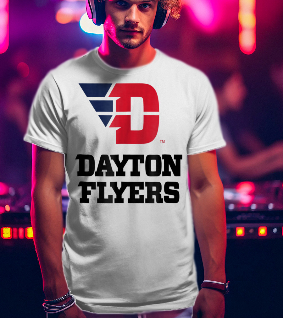 Dayton Flyers Logo University D Red Blue T-Shirt