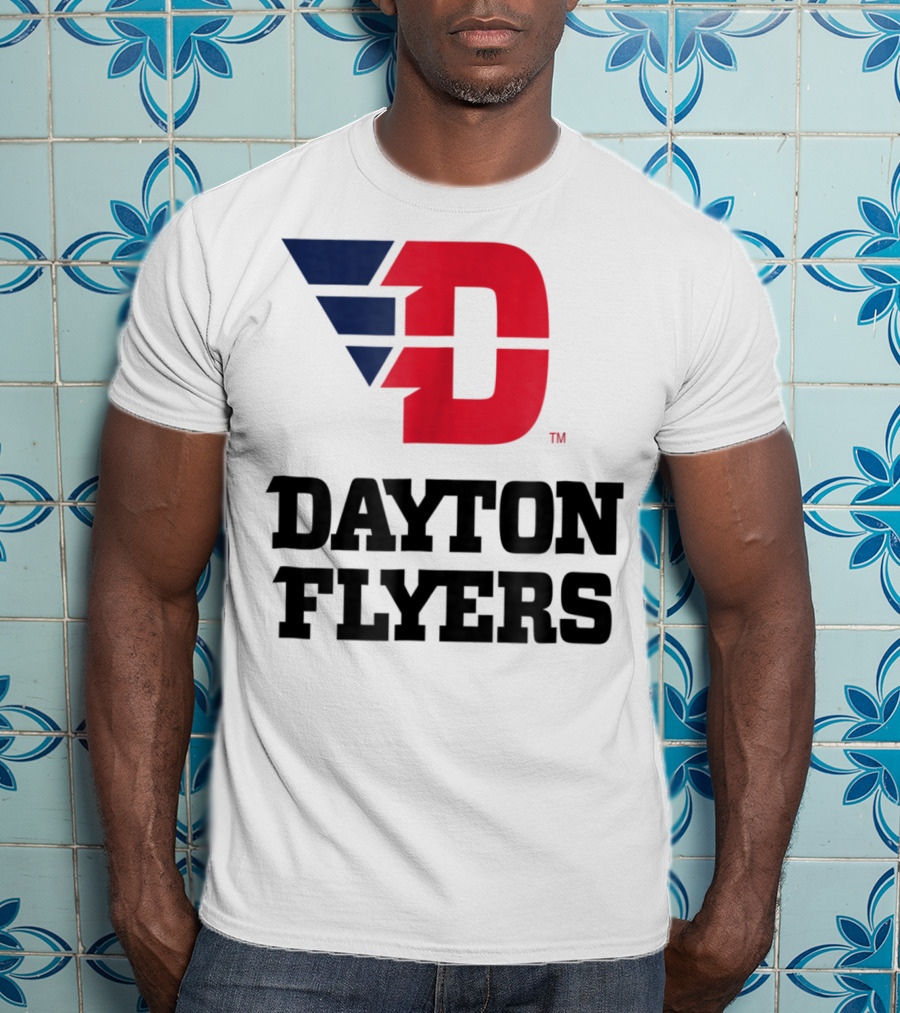 Dayton Flyers Logo University D Red Blue T-Shirt