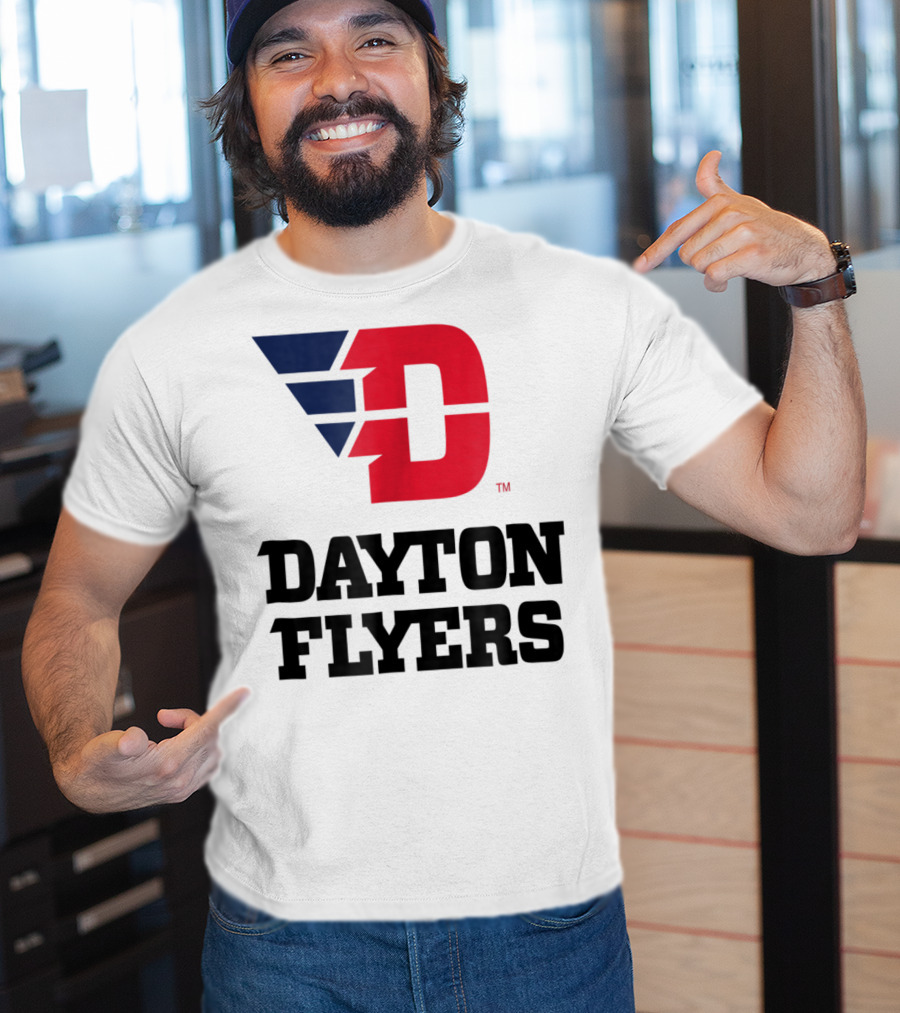 Dayton Flyers Logo University D Red Blue T-Shirt