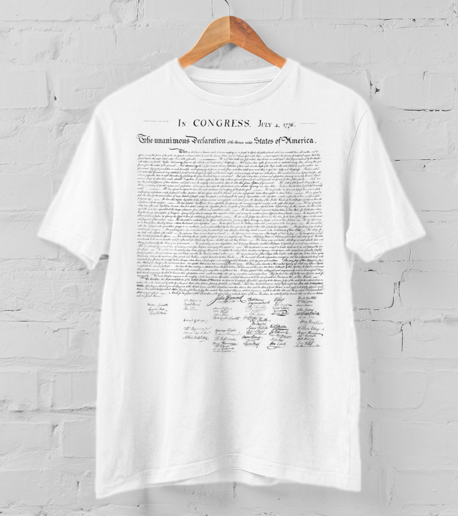 In Congress Declaration Of Independence United States Of America T-Shirt