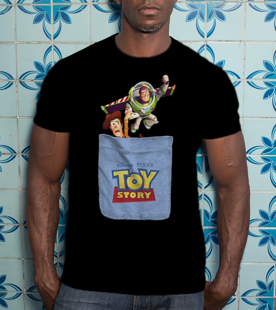 Disney Pixar Toy Story Buzz And Woody Pocket T-Shirt