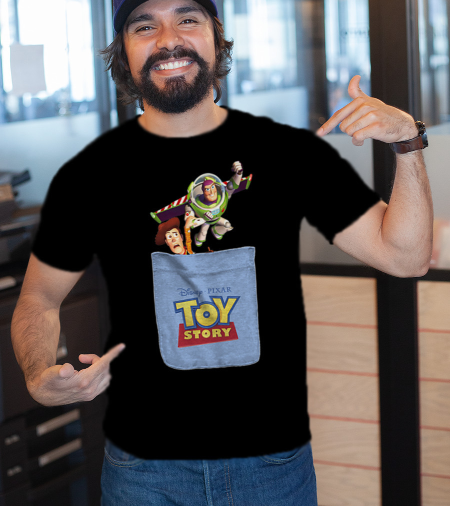 Disney Pixar Toy Story Buzz And Woody Pocket T-Shirt