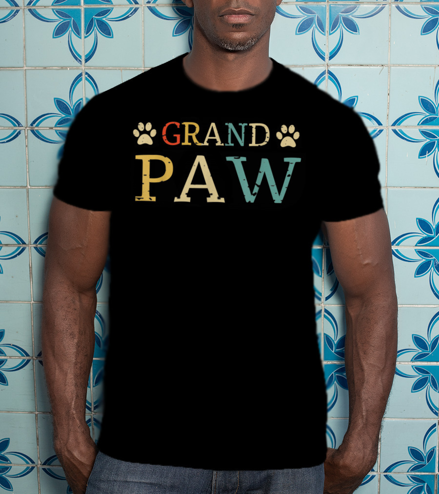 Grand Paw Dog Puppy Lovers Paw Prints T-Shirt