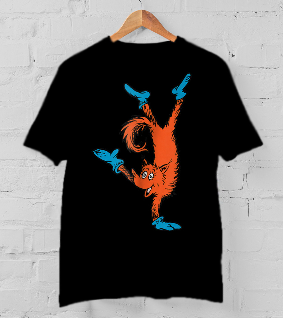 Dr Seuss Fox In Socks Performing Handstand T-Shirt