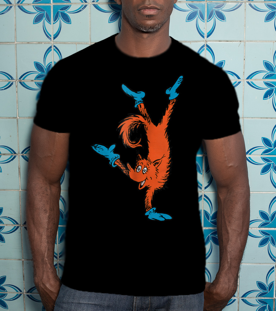 Dr Seuss Fox In Socks Performing Handstand T-Shirt