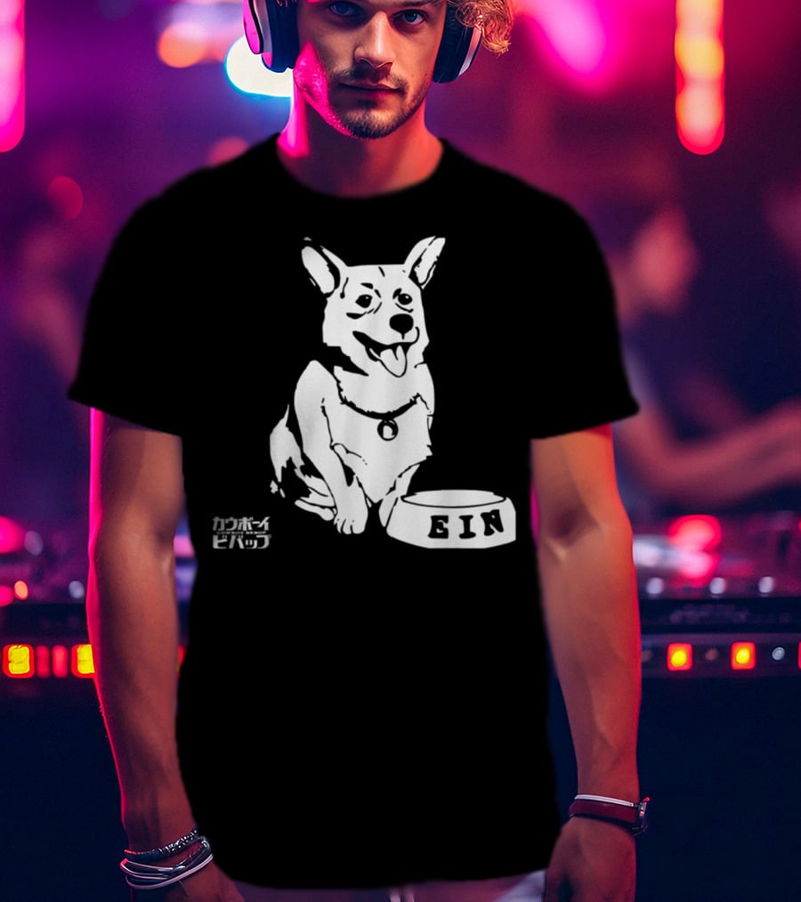 Ein Cowboy Bebop Corgi Anime Character Fan Favorite T-Shirt