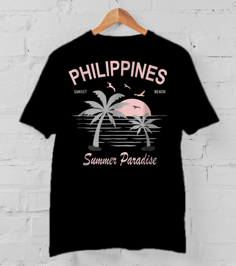 Philippines Sunset Beach Summer Paradise T-Shirt