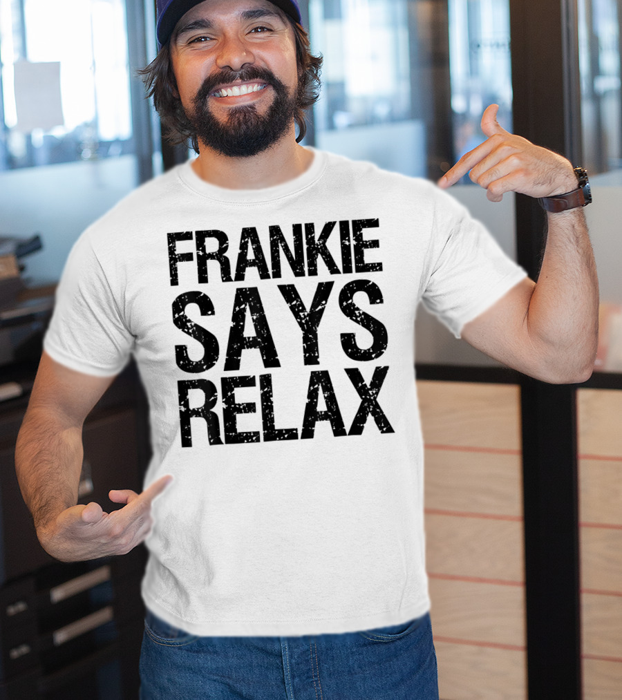 Frankie Says Relax Text T-Shirt
