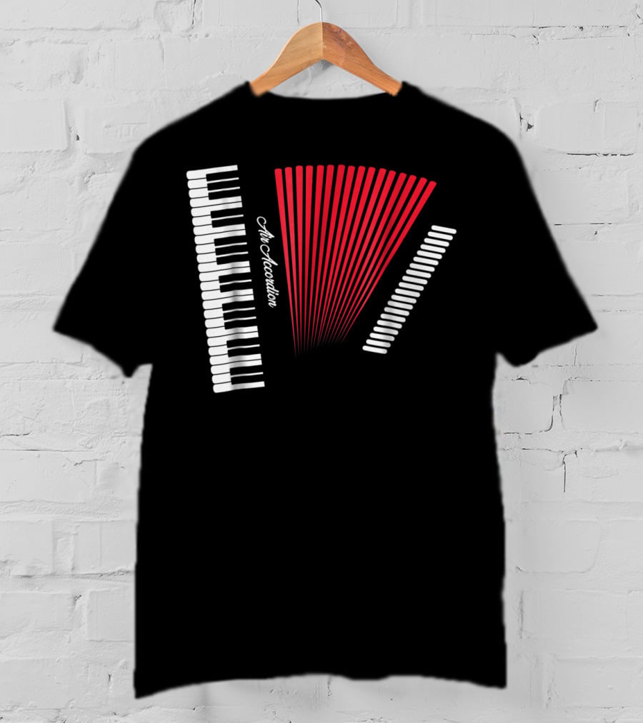 Air Accordion Funny Instrumental Player Music T-Shirt
