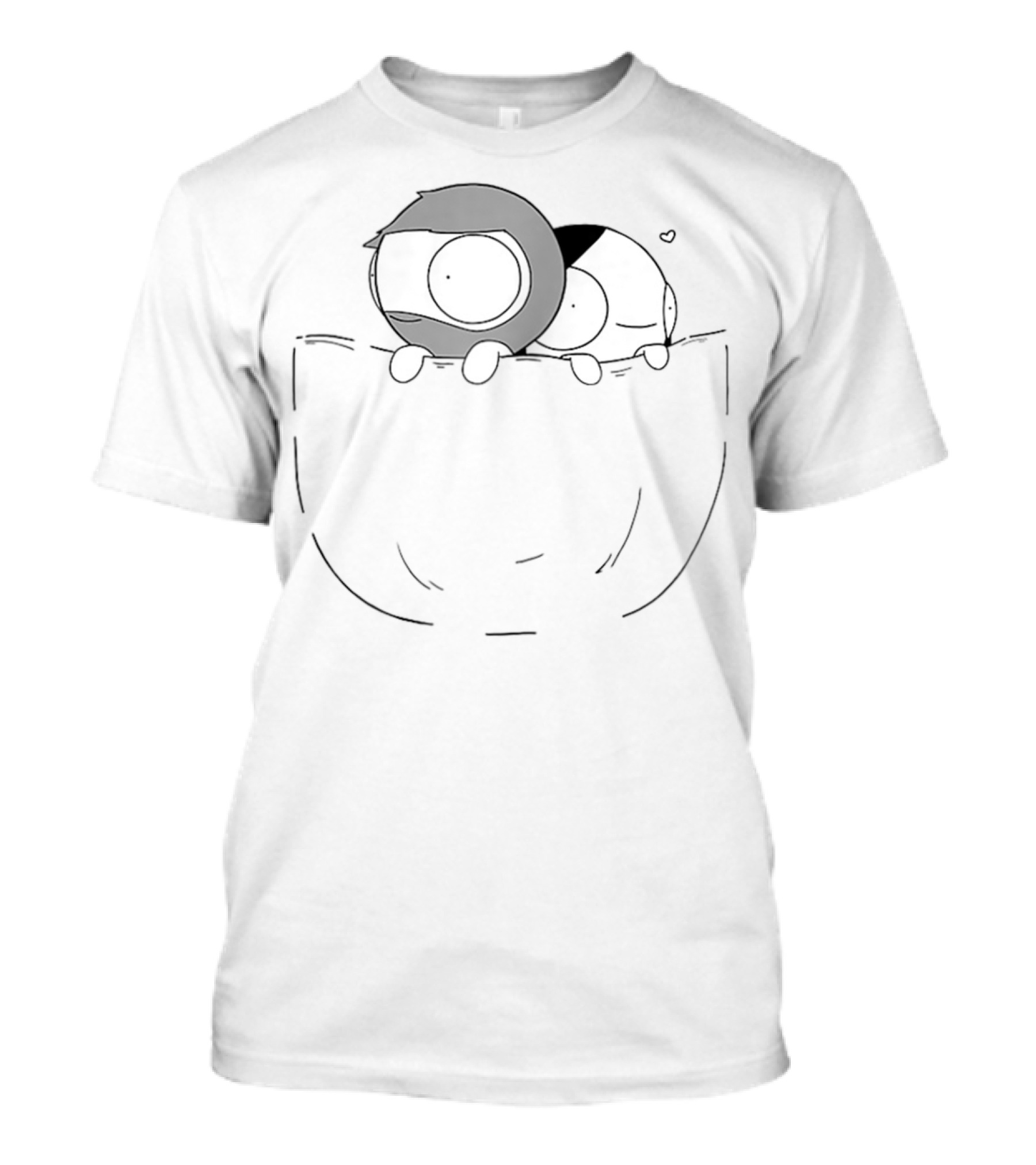 Funny Catana And John In Pocket Cuddles T-Shirt