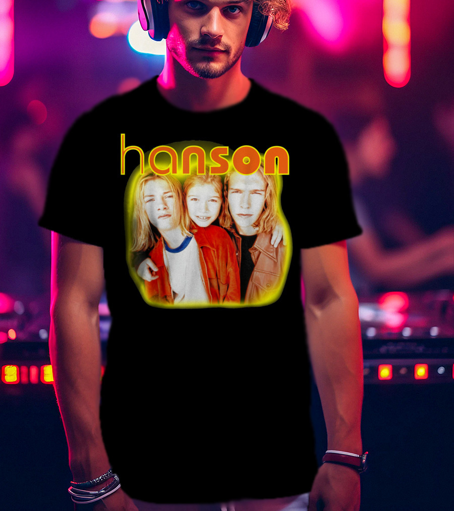 Hanson Band Members Vibrant Yellow Orange Aura T-Shirt