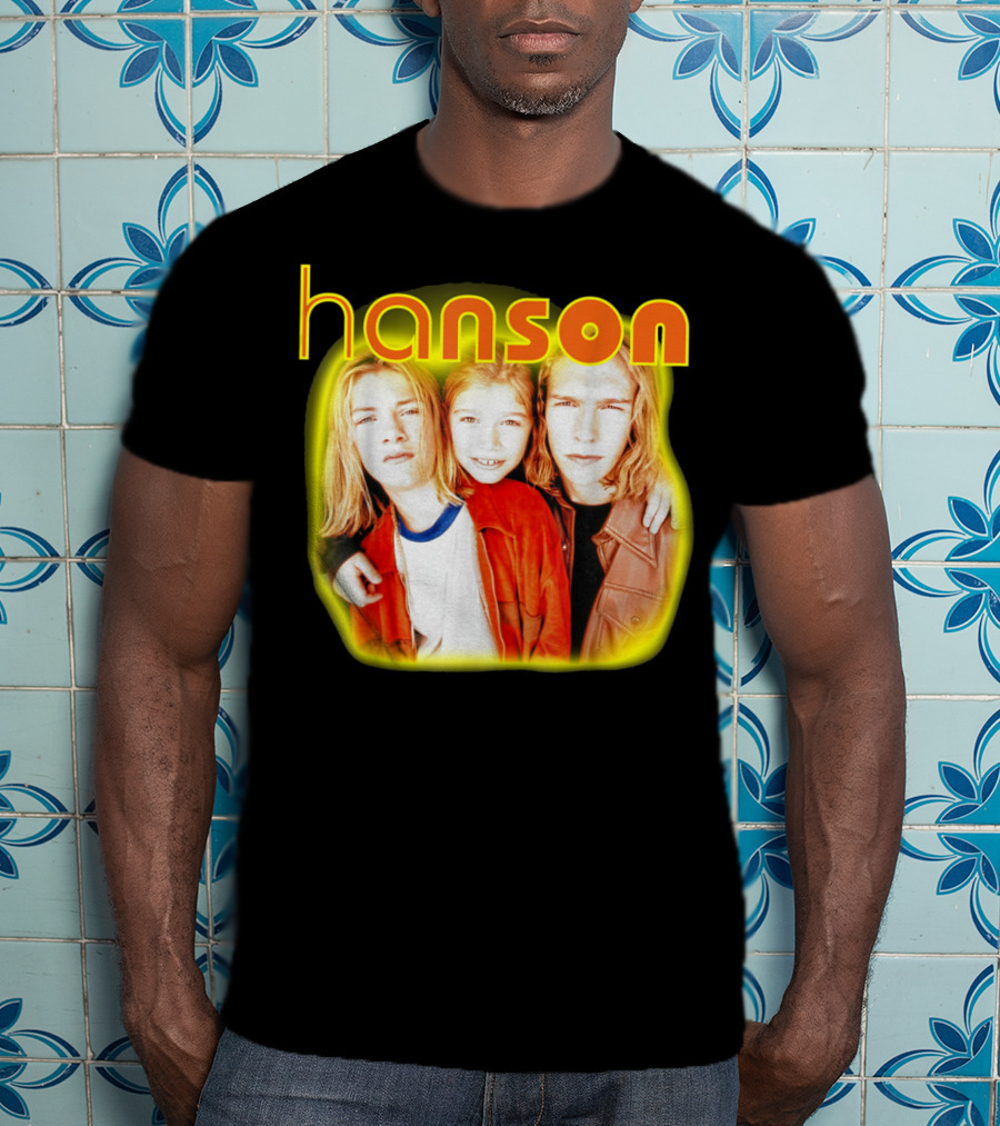 Hanson Band Members Vibrant Yellow Orange Aura T-Shirt
