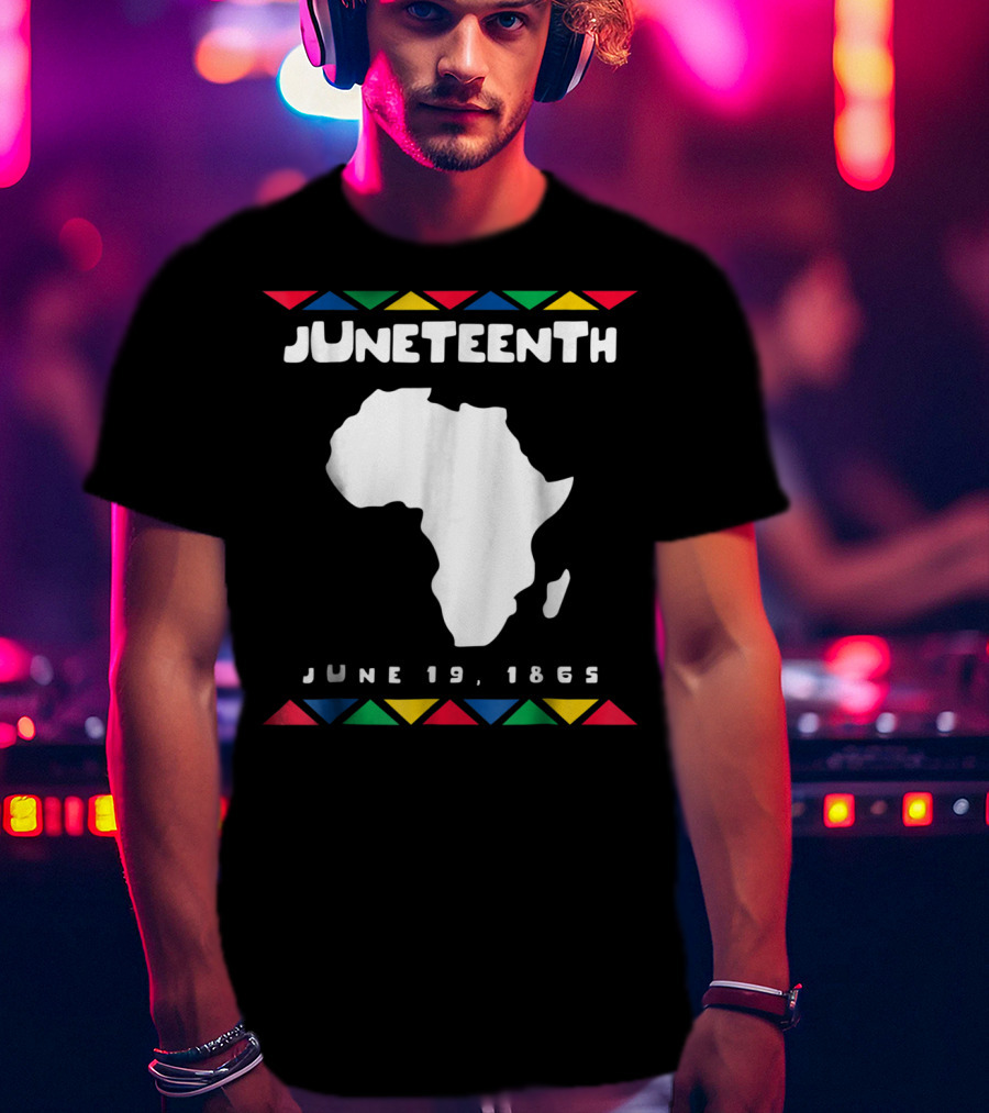 Juneteenth June 19 1865 Africa Map Emancipation Day T-Shirt