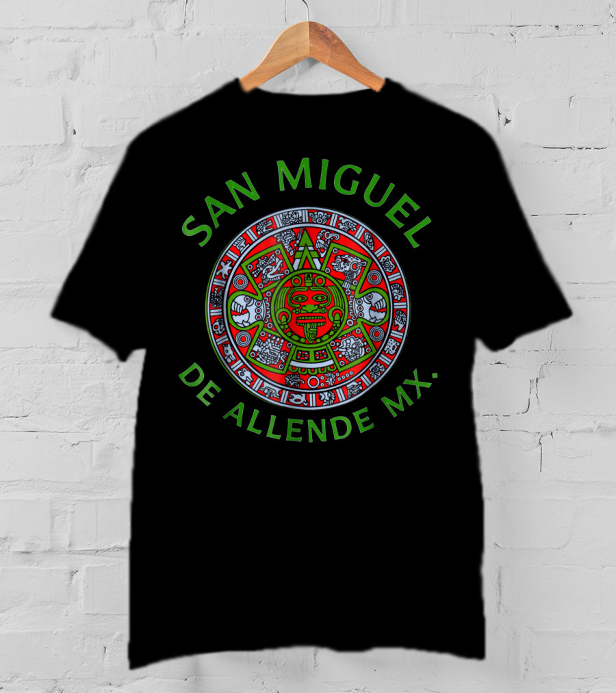 San Miguel De Allende MX Aztec Calendar T-Shirt