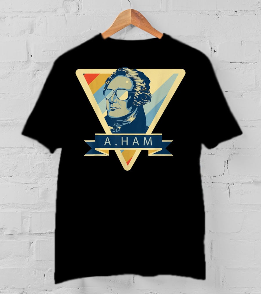 Alexander Hamilton A Ham Triangle Sunglasses Motif T-Shirt