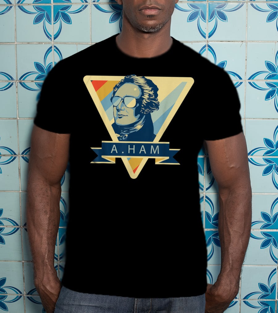 Alexander Hamilton A Ham Triangle Sunglasses Motif T-Shirt