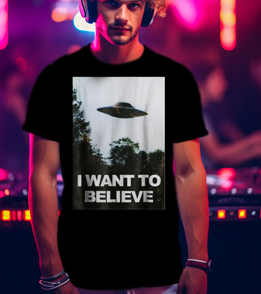Alien UFO Hunter I Want To Believe T-Shirt
