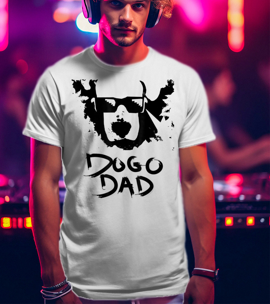 Dogo Dad Dogo Argentino Sunglasses T-Shirt