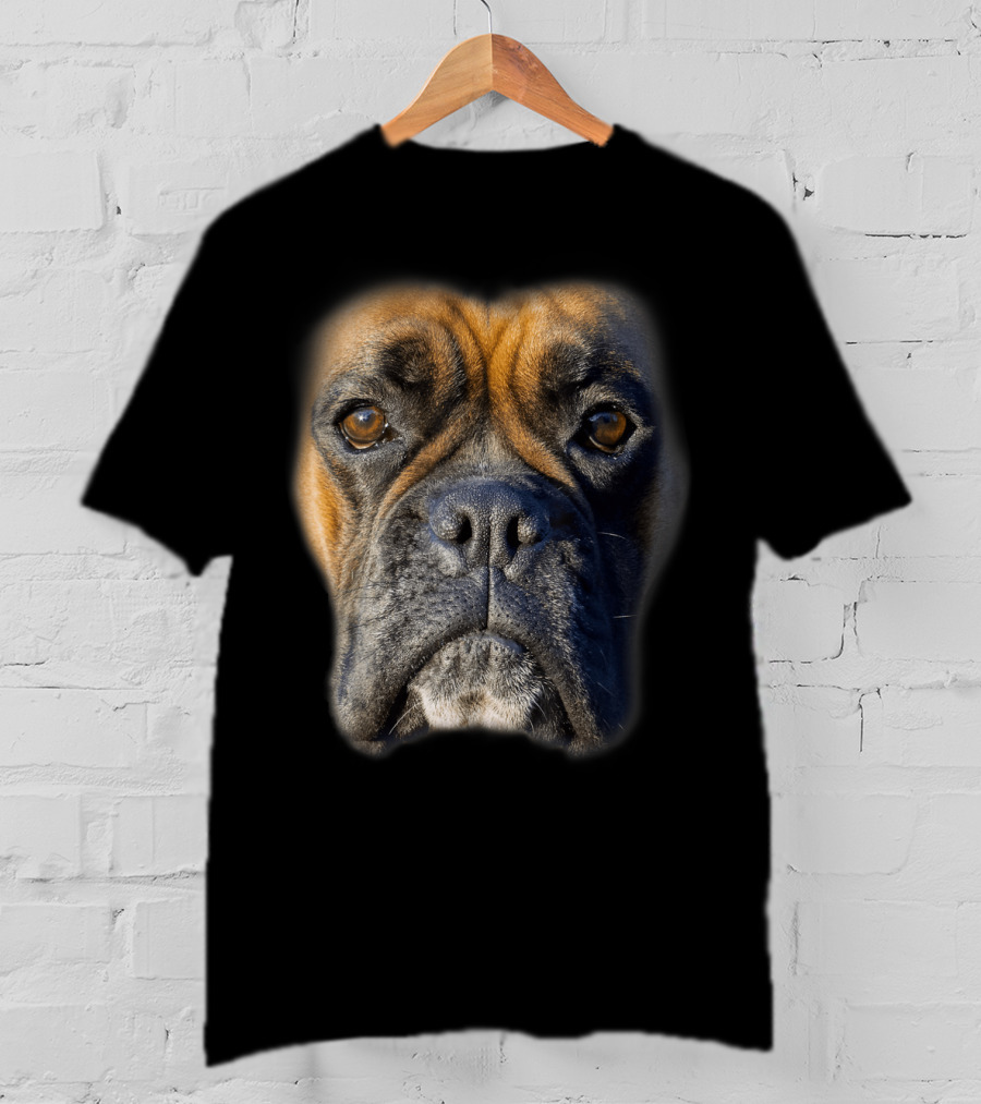 Animal Lover Boxer Face Funny Dog Lovers Tee For Pet Enthusiasts T-Shirt