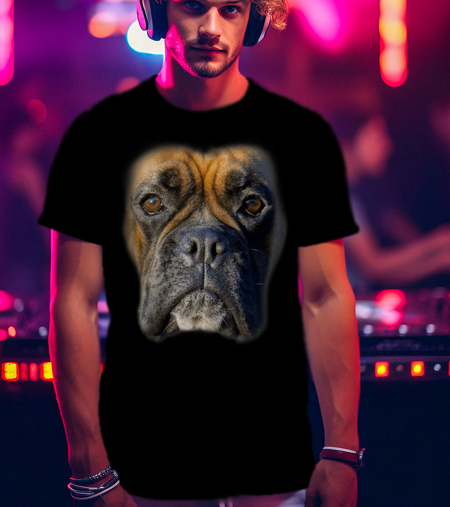 Animal Lover Boxer Face Funny Dog Lovers Tee For Pet Enthusiasts T-Shirt