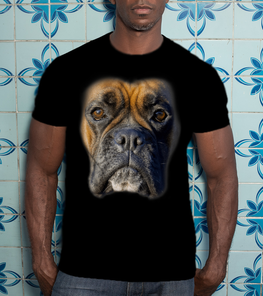 Animal Lover Boxer Face Funny Dog Lovers Tee For Pet Enthusiasts T-Shirt