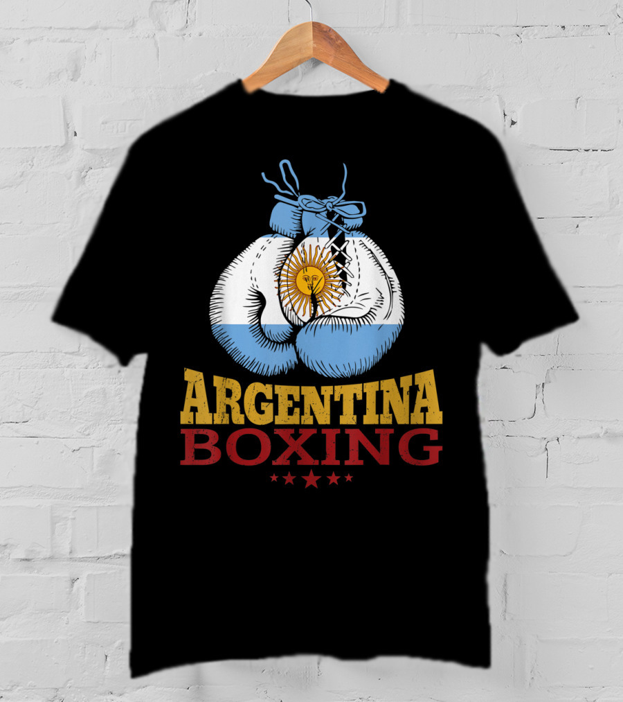 Argentina Boxing Gloves Flag Pride T-Shirt