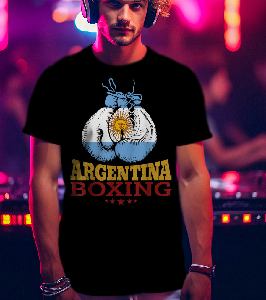 Argentina Boxing Gloves Flag Pride T-Shirt