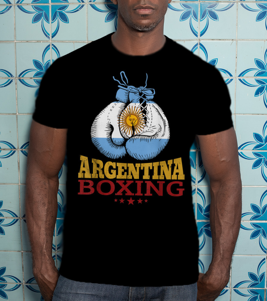Argentina Boxing Gloves Flag Pride T-Shirt