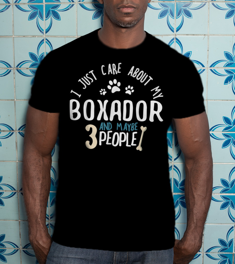 I Just Care About My Boxador And Maybe 3 People T-Shirt